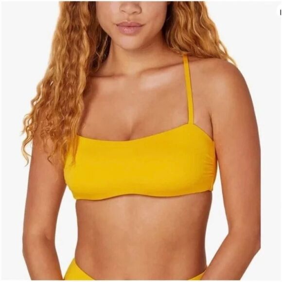 NWT Andie Sunbeam Yellow The Newport Swimsuit Top Size‎ Large - Picture 1 of 7